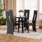 Baxton Studio Torin Dark Brown Upholstered and Finished Wood 5-Piece Dining Set 170-8036-10896 - alternate 3